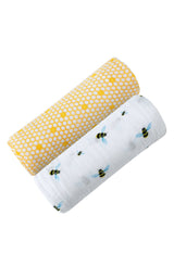 ORGANIC SWADDLE SET - BUSY BEES (Bee + Hive)-5