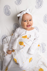 ORGANIC SWADDLE SET - FLY ME TO THE MOON (Starry Night + Hot Air Balloon)-2