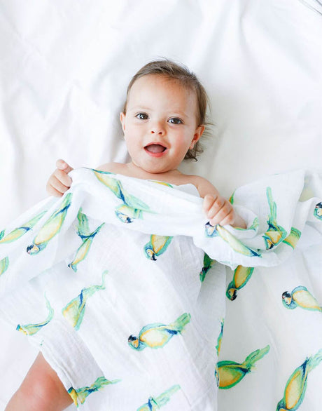 ORGANIC SWADDLE - PARROT-1